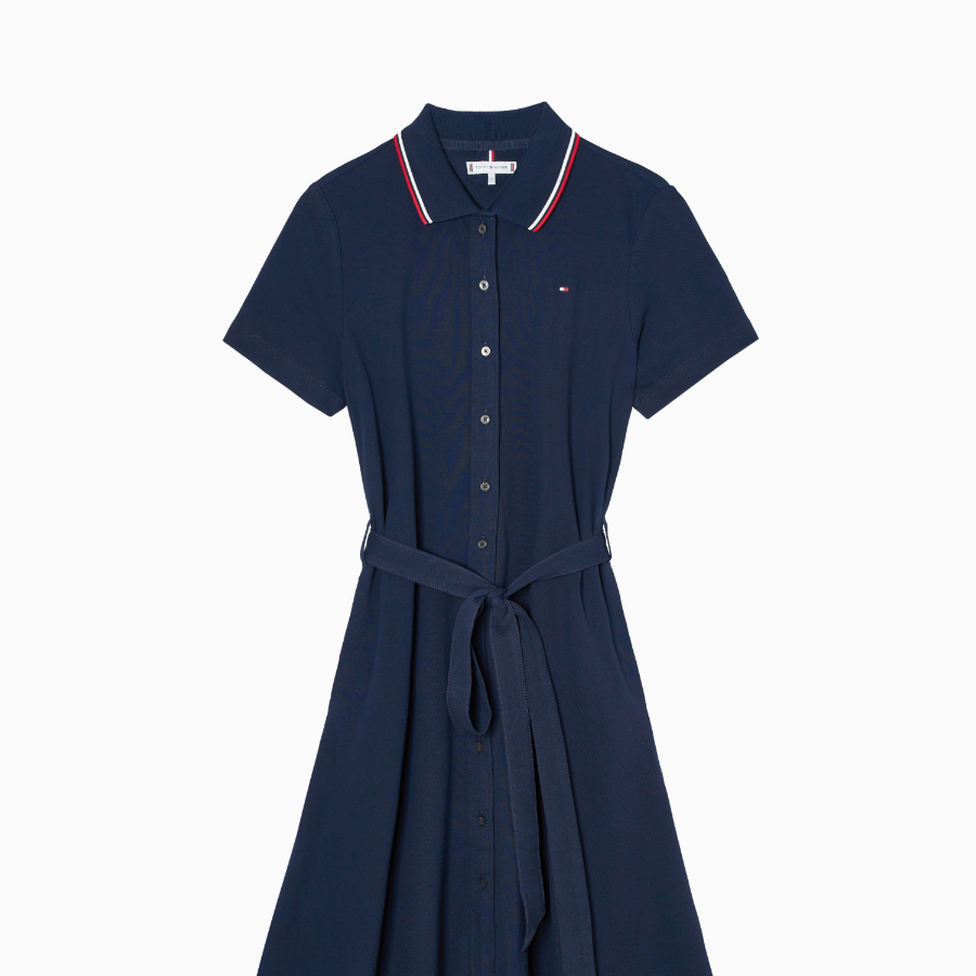 TOMMY HILFIGER [Official Headquarters] Button Polo Dress