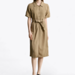 Tommy Hilfiger Official Linen Blend Utility Shirt Dress