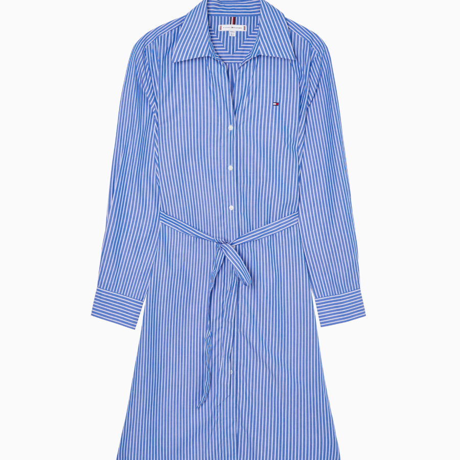 Tommy Hilfiger Official Poplin Stripe Shirt Dress