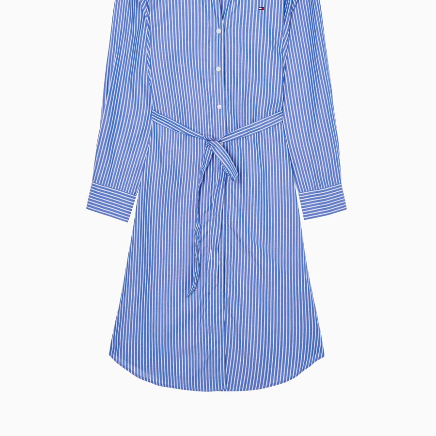 Tommy Hilfiger Official Poplin Stripe Shirt Dress