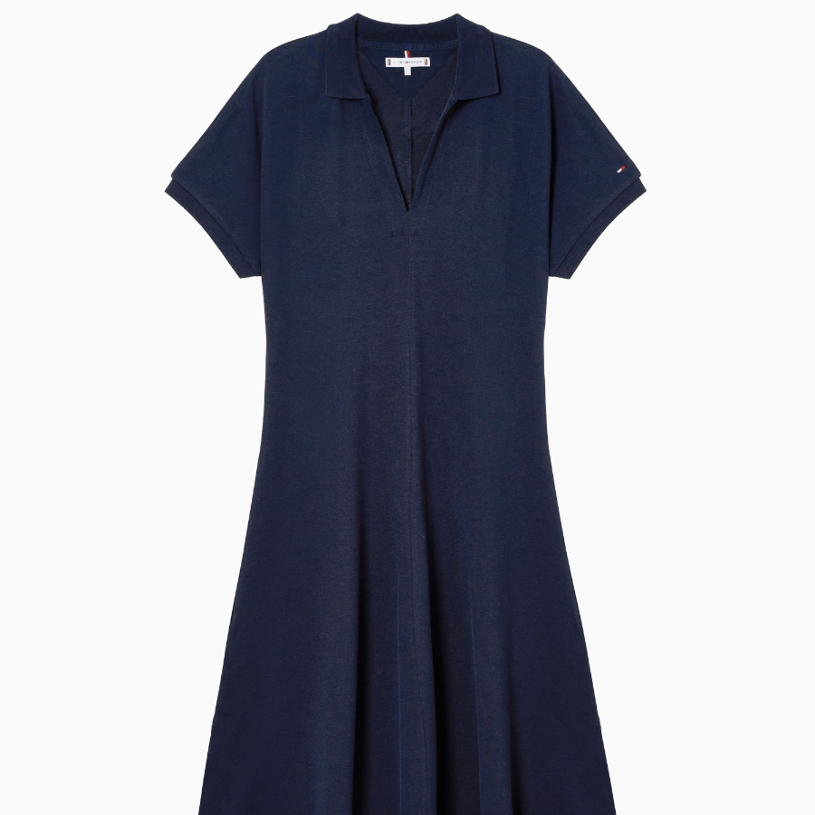 Tommy Hilfiger Official Open Collar Polo Piqué Dress