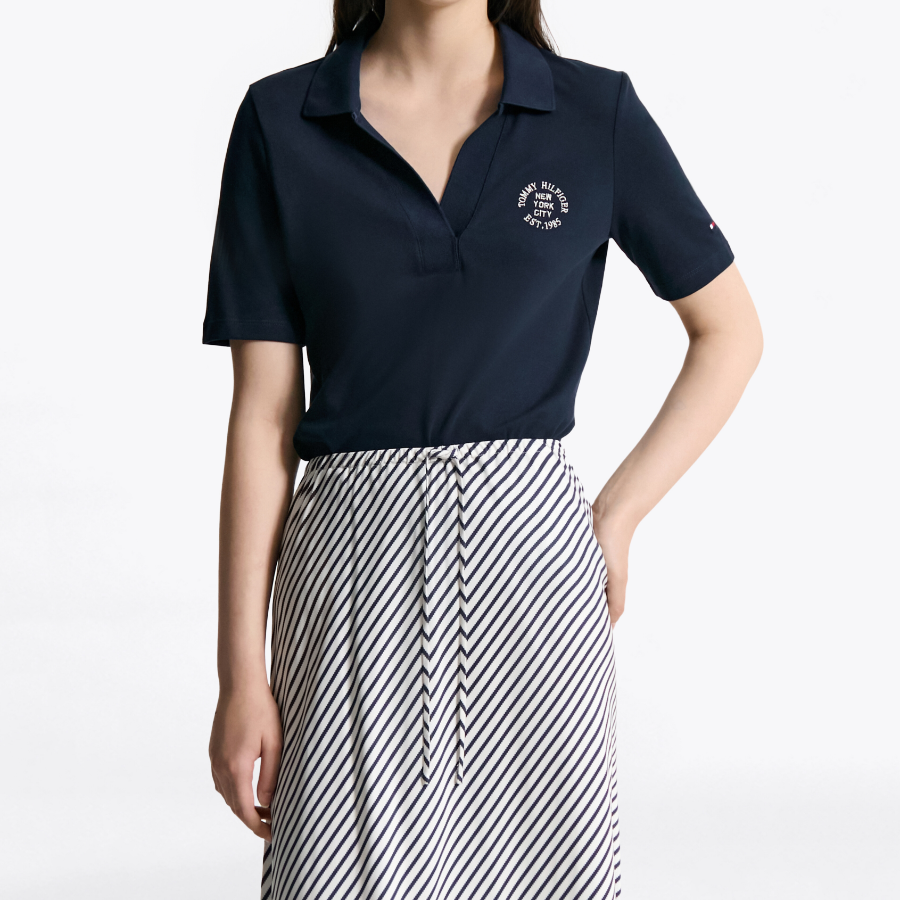 Tommy Hilfiger Official Stamp Logo Polo Shirt