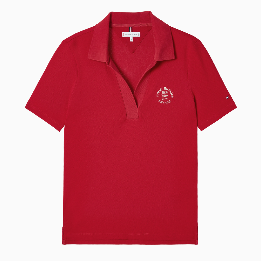 Tommy Hilfiger Official Stamp Logo Polo Shirt