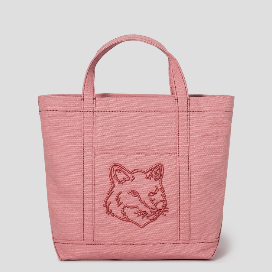 Maison Kitsune Women Fox Head Small Tote - Porcelaine Pink