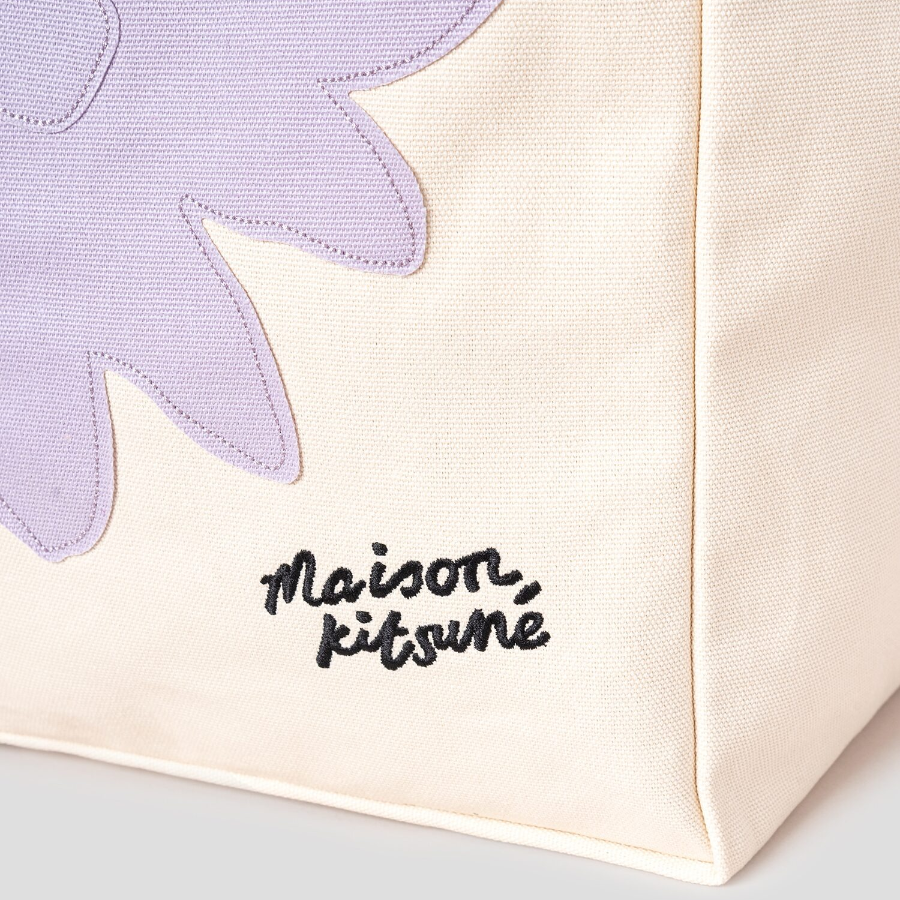 Maison Kitsune Women Daisy Flower Tote - Rich Vanilla