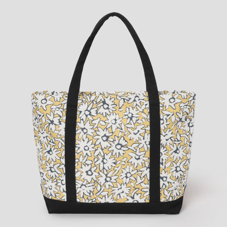 Maison Kitsune Women Daisy Field Large Jacquard Tote - Mimosa Print