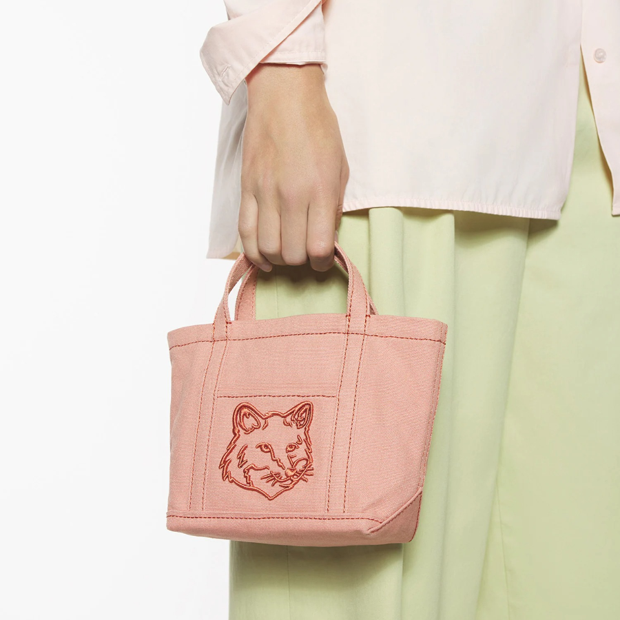 Maison Kitsune Women Fox Head Mini Tote - Porcelaine Pink