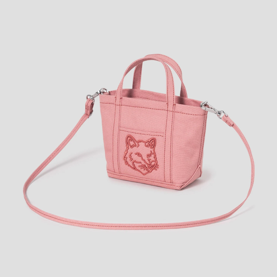 Maison Kitsune Women Fox Head Mini Tote - Porcelaine Pink
