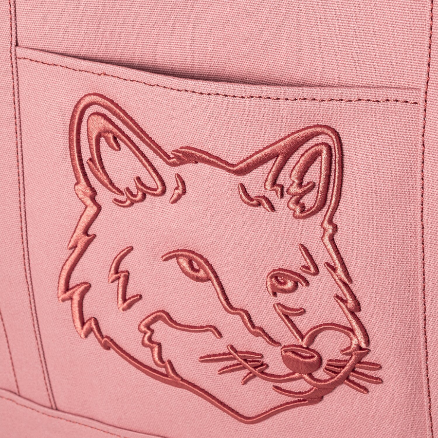 Maison Kitsune Unisex Fox Head Large Tote - Porcelaine Pink