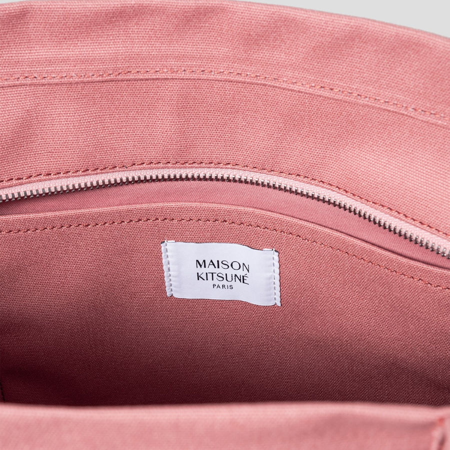 Maison Kitsune Unisex Fox Head Large Tote - Porcelaine Pink