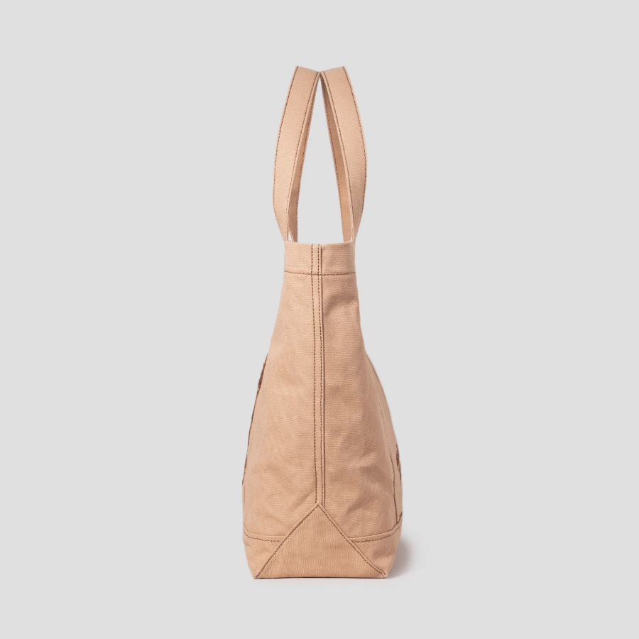 Maison Kitsune Unisex Fox Head Large Tote - Cork