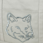 Maison Kitsune Unisex Fox Head Xl Tote - Court Green