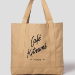 Maison Kitsune Unisex Café Kitsuné Tote Bag - Sesame