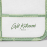 Maison Kitsune Unisex Cafe Kitsune Checkerboard Passeport Holder - Basile/Lime Pattern