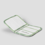 Maison Kitsune Unisex Cafe Kitsune Checkerboard Passeport Holder - Basile/Lime Pattern