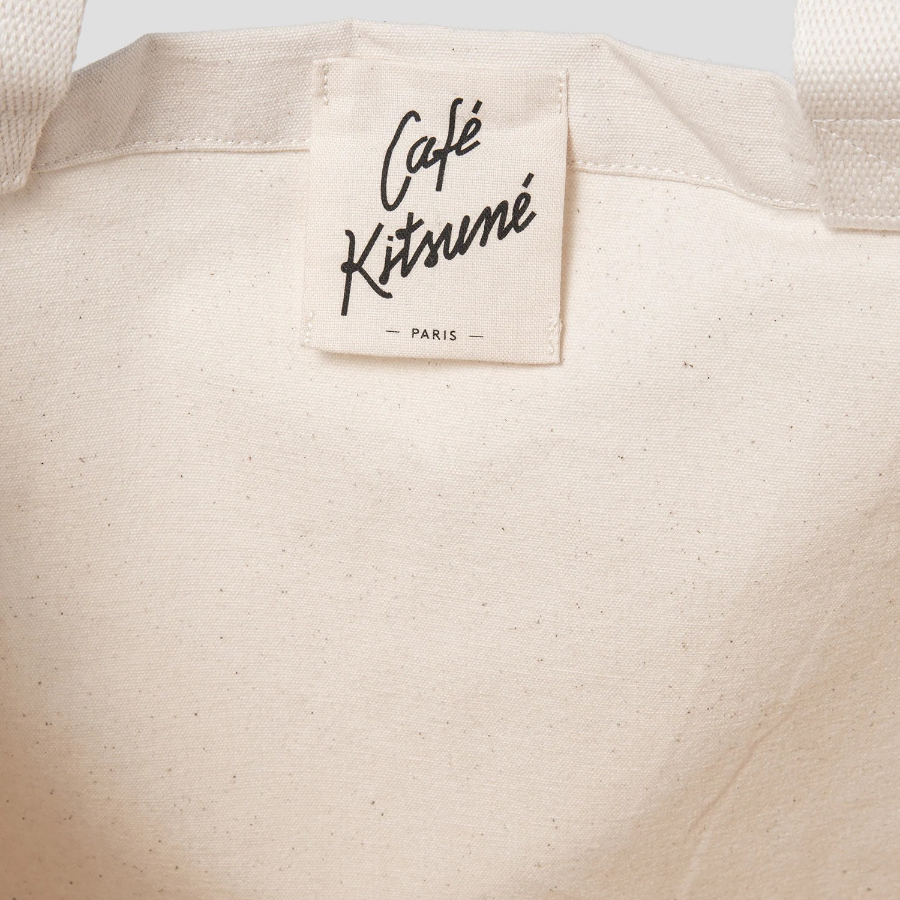 Maison Kitsune Unisex Tote Bag Cafe Kitsune Lt - Latte