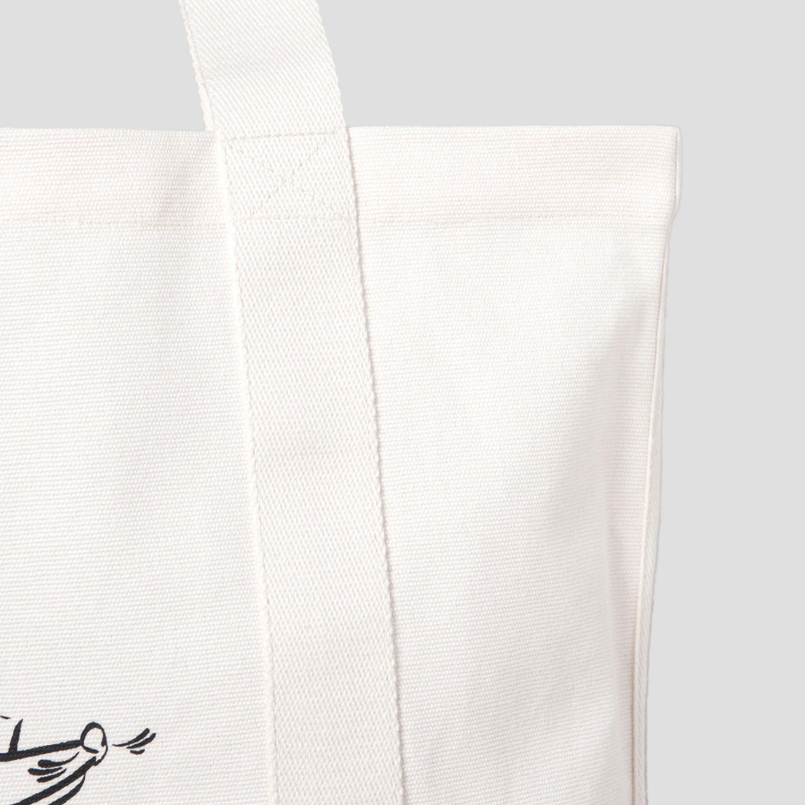 Maison Kitsune Unisex Café Kitsuné Fox Tote Bag - Tapioca
