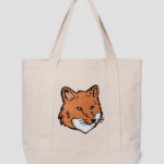 Maison Kitsune Unisex Fox Head Tote Bag - Ivory
