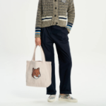 Maison Kitsune Unisex Fox Head Tote Bag - Ivory