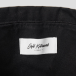 Maison Kitsune Unisex Cafe Kitsune Coffee Cup Tote Bag - Black