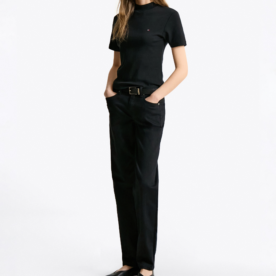 Tommy Hilfiger Official Classic Straight Black Denim Pants