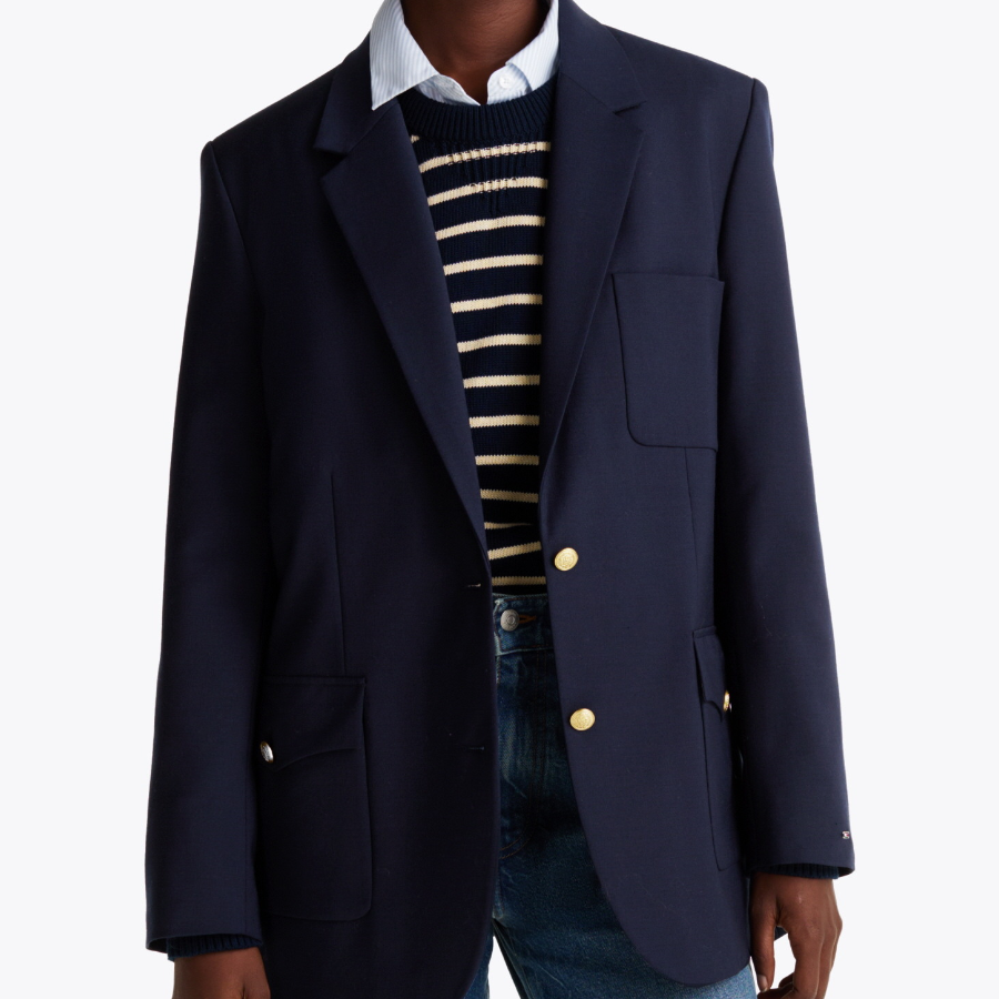 Tommy Hilfiger Official Relaxed Wool Blazer