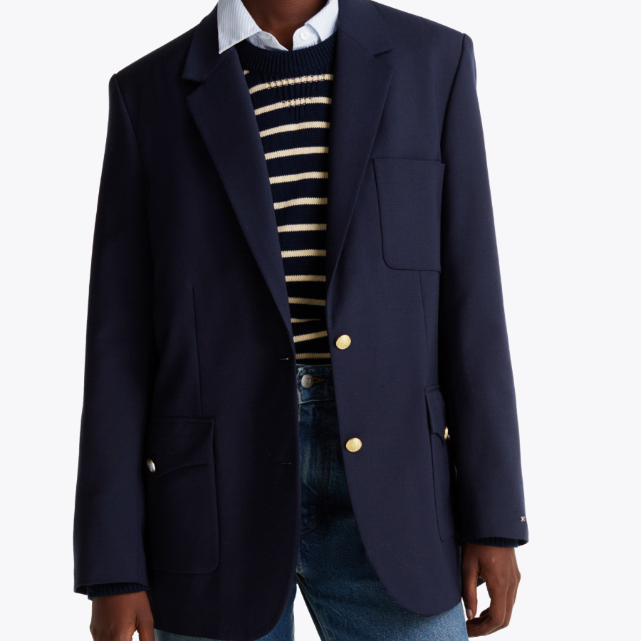 Tommy Hilfiger Official Relaxed Wool Blazer