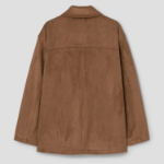 8 seconds Mid-Length Suede Outer — Yellowish Brown