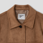 8 seconds Mid-Length Suede Outer — Yellowish Brown