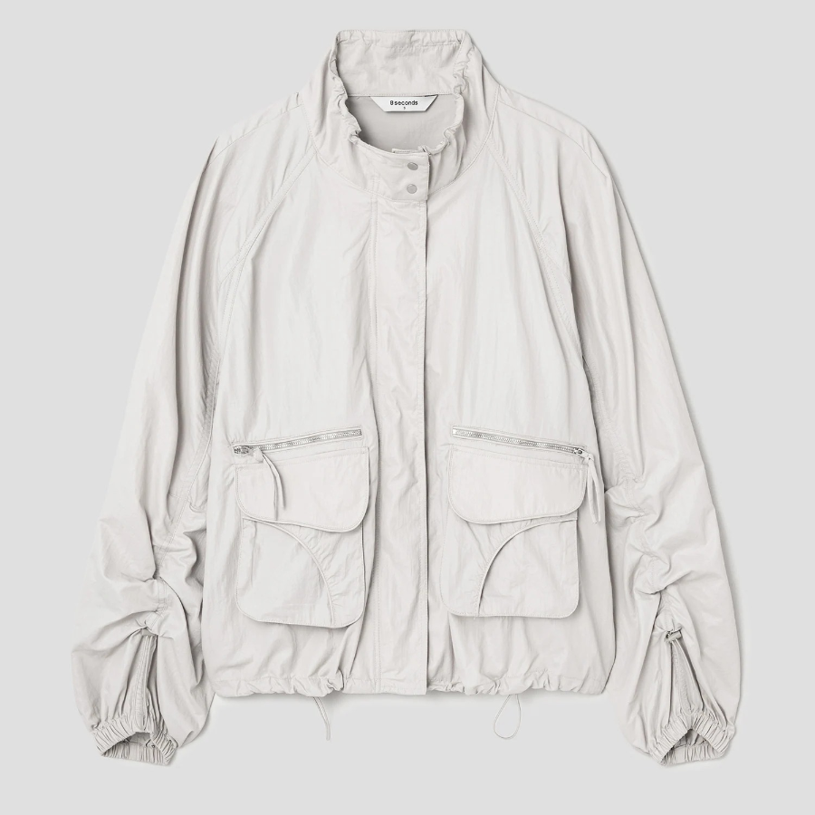 8 seconds Oversize Pocket Jumper — Light Grey