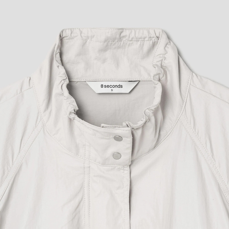 8 seconds Oversize Pocket Jumper — Light Grey
