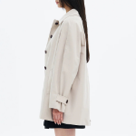 8 seconds Collar Neck Woman Half Trench — Beige