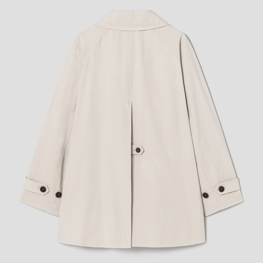 8 seconds Collar Neck Woman Half Trench — Beige