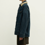 8 seconds Contrast Collar Denim Chore Jacket — Navy