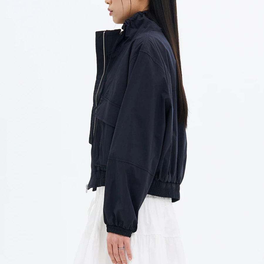 8 seconds Cotton Blend Zip-Up Jumper — Navy