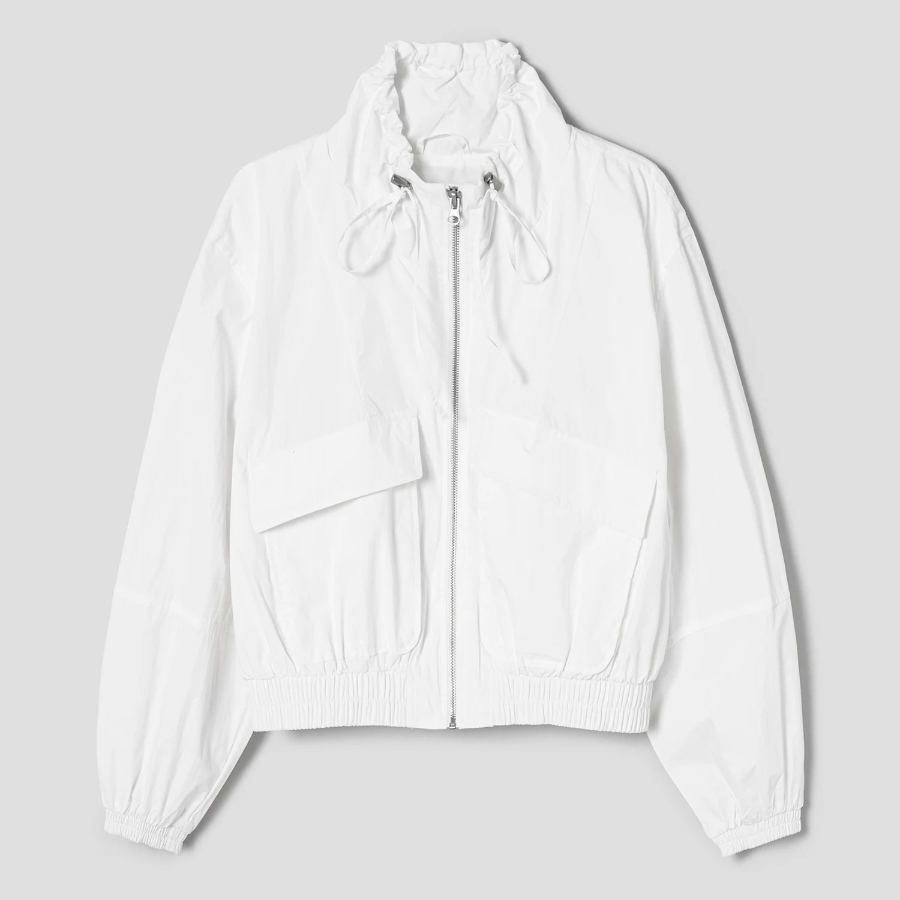 8 seconds Cotton Blend Zip-Up Jumper — Ivory