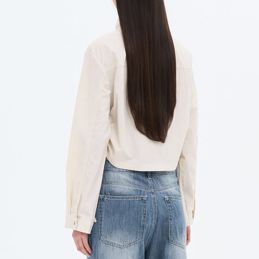 8 seconds Side String Zip-Up Jumper — Ivory