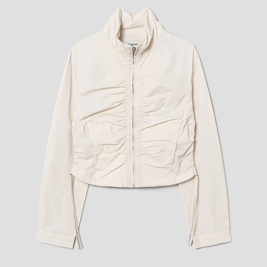 8 seconds Side String Zip-Up Jumper — Ivory