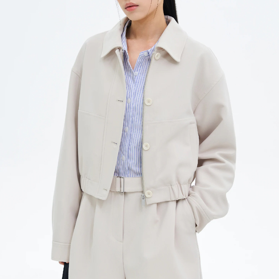 8 seconds Cotton Blended Outer — Ivory