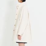8 seconds Collar Neck Jacket Half Outer — Ivory