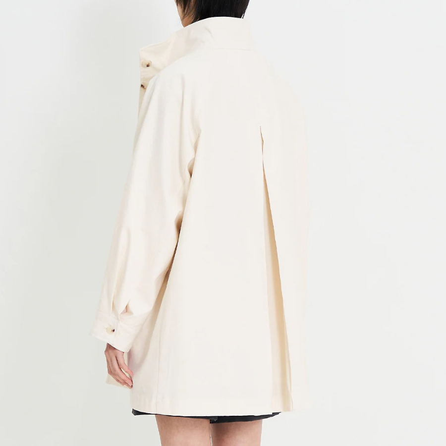 8 seconds Collar Neck Jacket Half Outer — Ivory