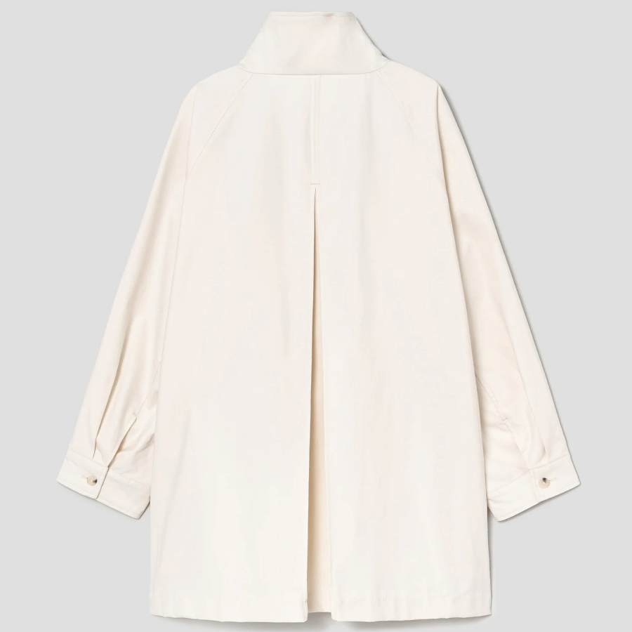 8 seconds Collar Neck Jacket Half Outer — Ivory