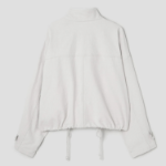 8 seconds Twill Cotton High Neck Jumper — Light Grey