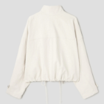 8 seconds Twill Cotton High Neck Jumper — Ivory
