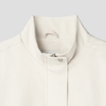 8 seconds Twill Cotton High Neck Jumper — Ivory