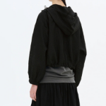 8 seconds Texture String Zip-Up Jumper — Black