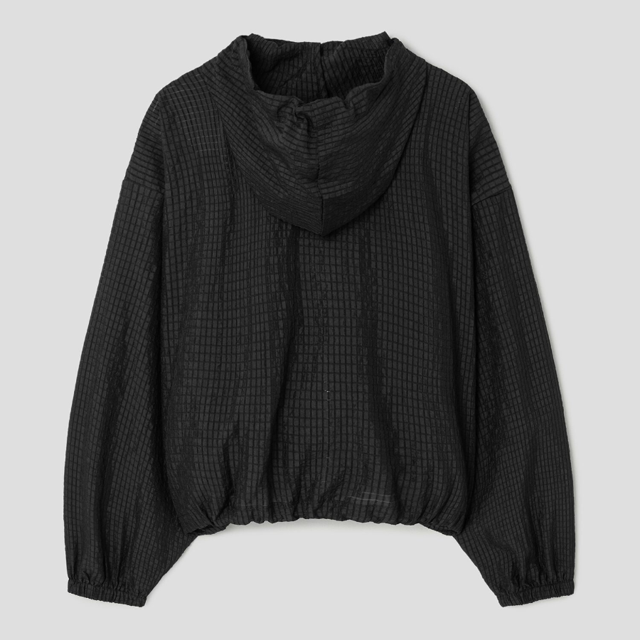 8 seconds Texture String Zip-Up Jumper — Black
