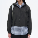 8 seconds Cotton Nylon Short Hood Jumper — Ash