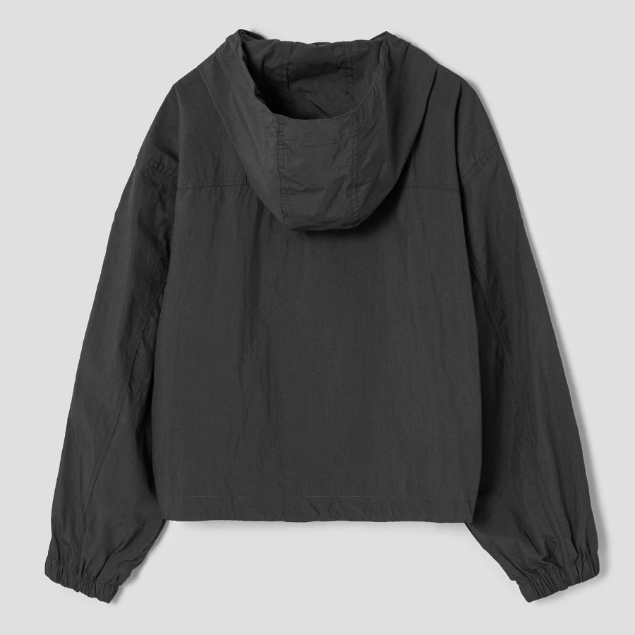 8 seconds Cotton Nylon Short Hood Jumper — Ash