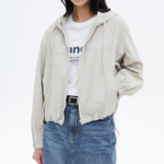 8 seconds Cotton Nylon Short Hood Jumper — Light Grey